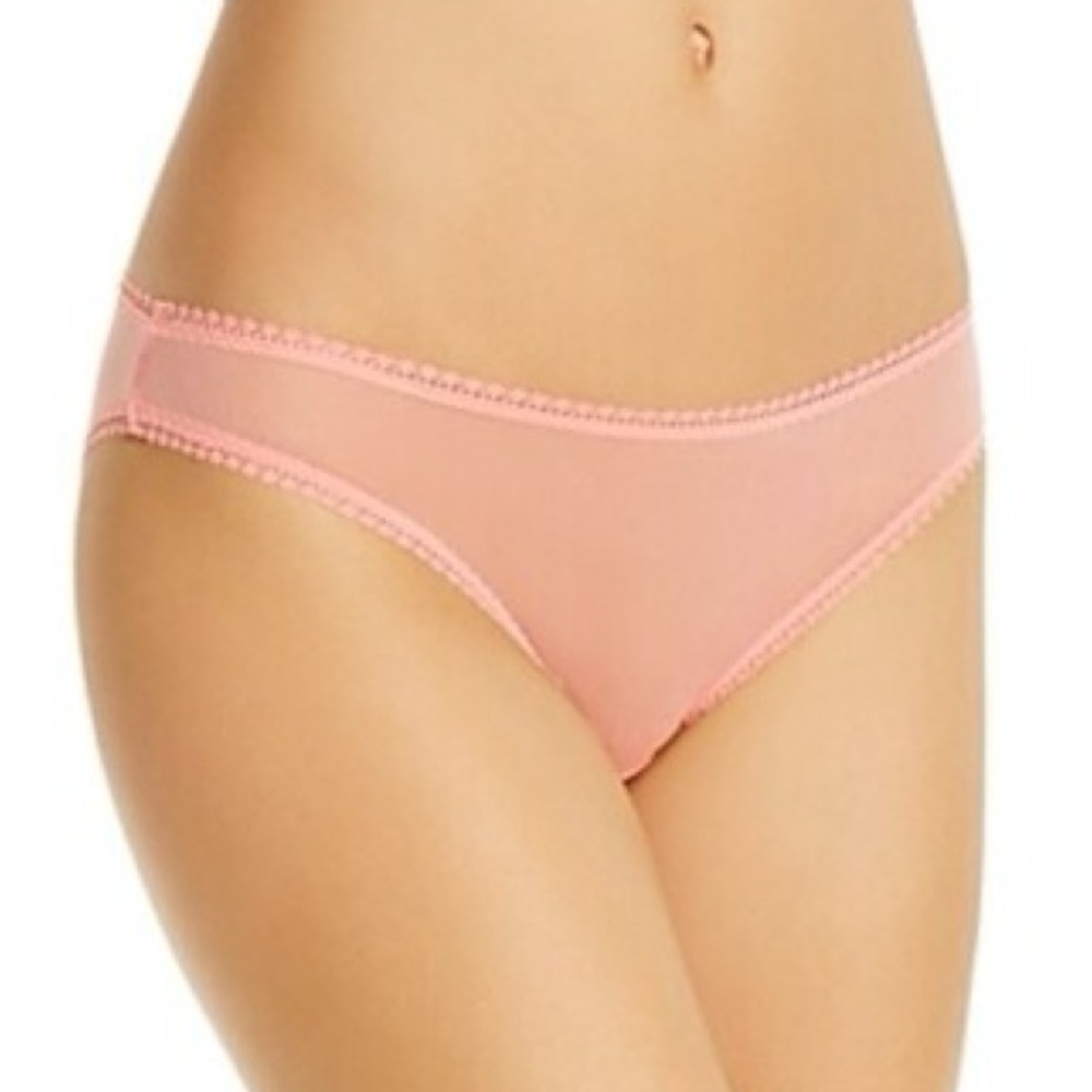 On Gossamer Sheer Bikini Lot of Two in Blush Pink and Salmon Rose